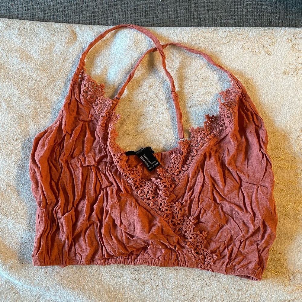 Forever 21 Lace Crop Tank - Picture 1 of 4